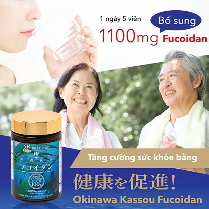 Viên uống Okinawa Kassou Fucoidan Nhật Bản - Hộp 150 viên